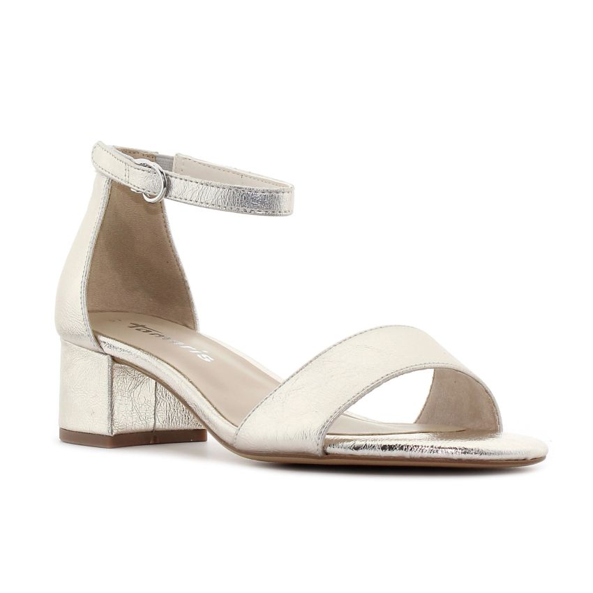 Tamaris platina női magassarkú