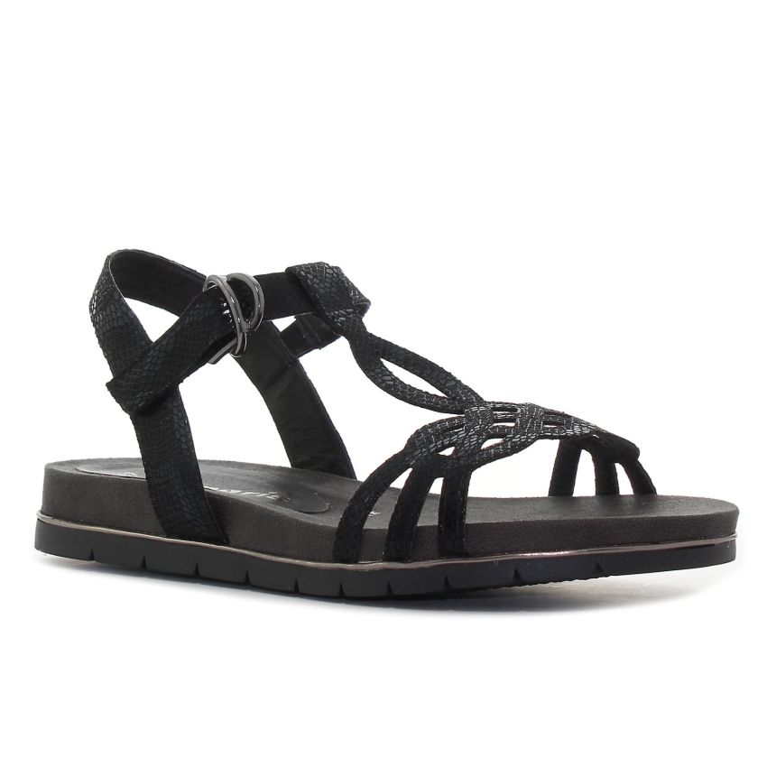 Tamaris fekete női szandál