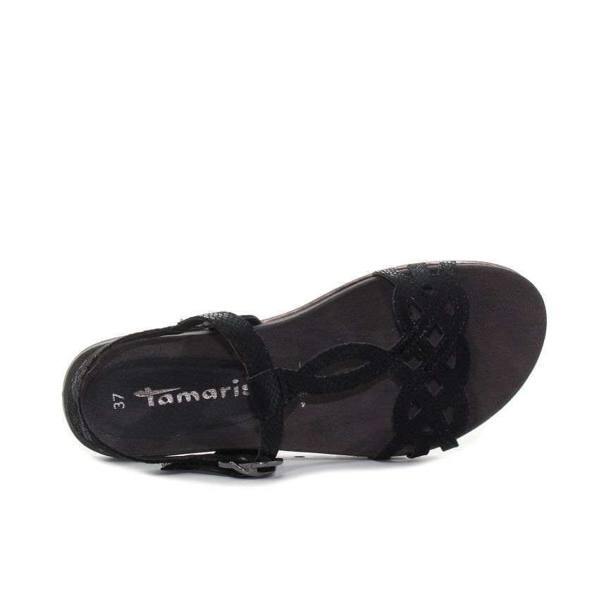 Tamaris fekete női szandál