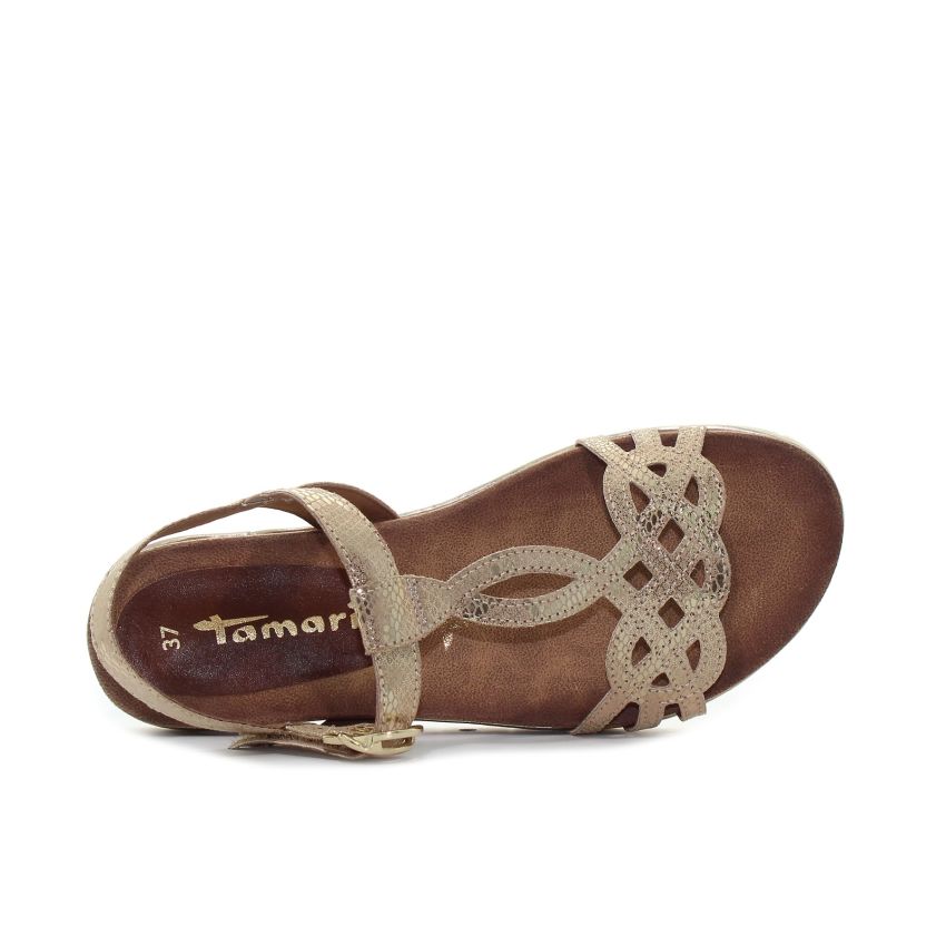 Tamaris arany női szandál