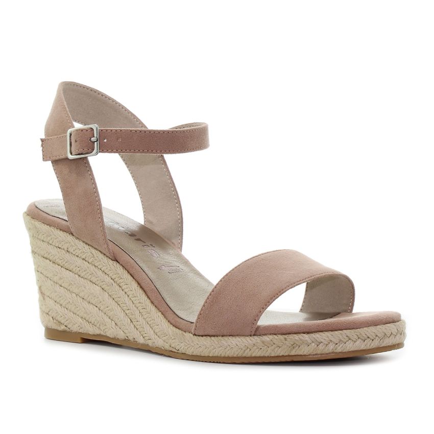 Tamaris nude női éktalpú szandál