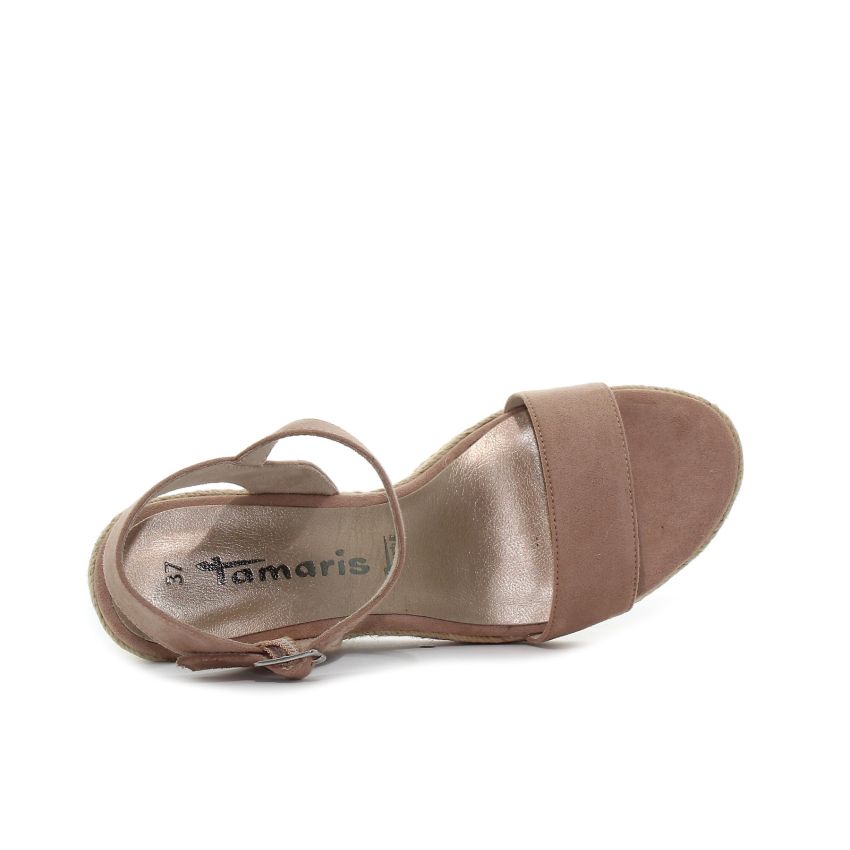 Tamaris nude női éktalpú szandál