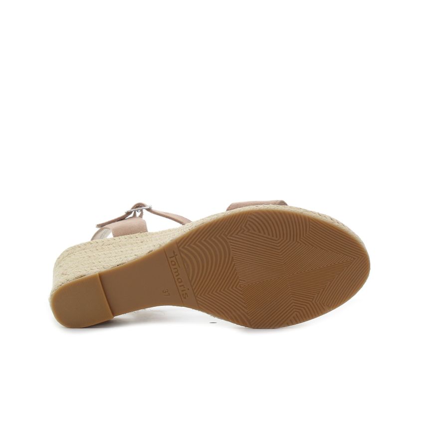 Tamaris nude női éktalpú szandál