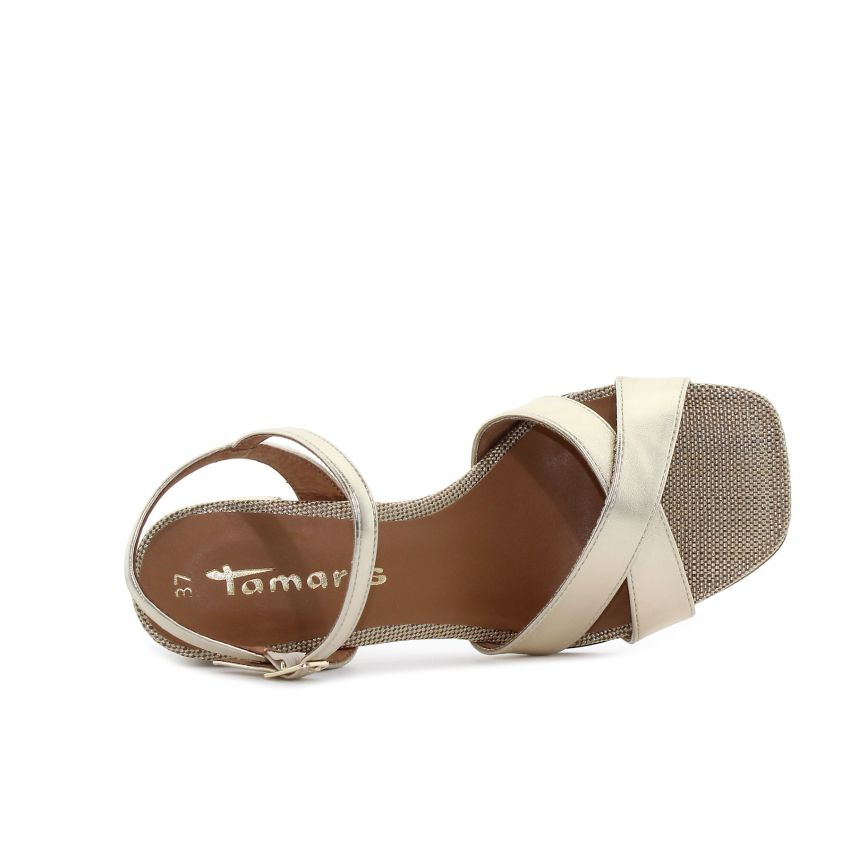 Tamaris arany női magassarkú