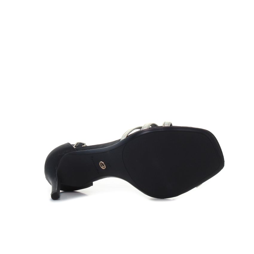 Tamaris ezüst női magassarkú