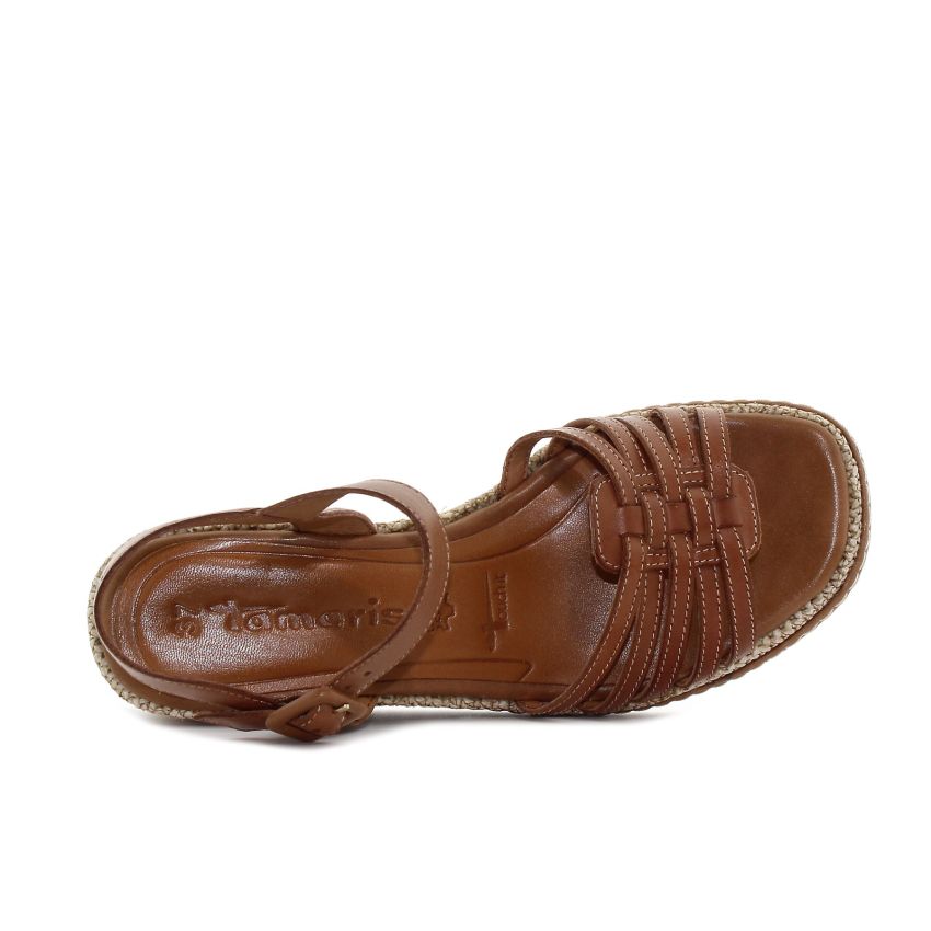 Tamaris barna női éktalpú szandál