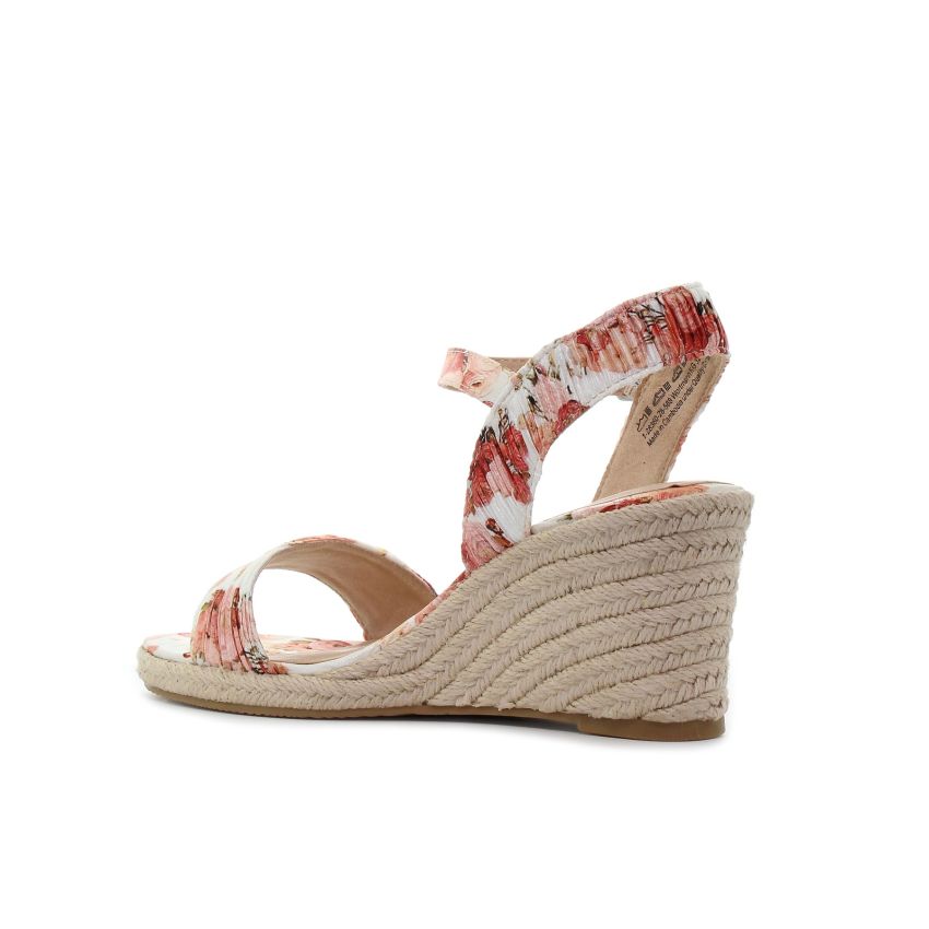 Tamaris virágos női éktalpú szandál