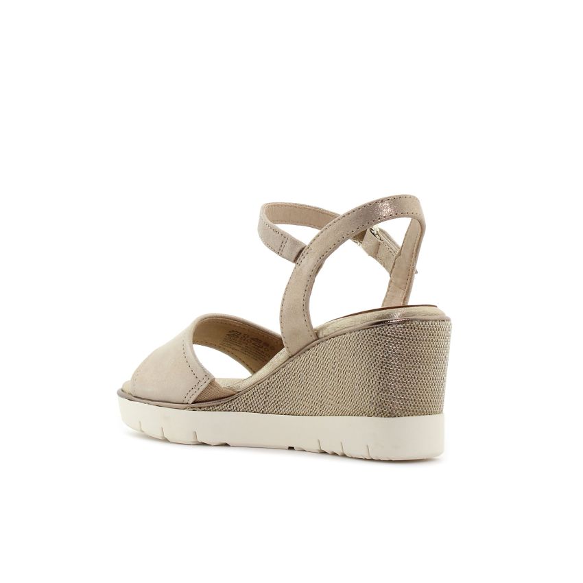 Tamaris pezsgő női éktalpú szandál