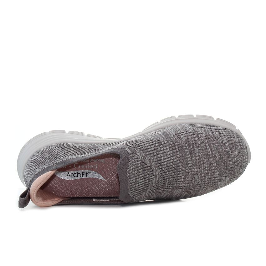 Skechers Arch Fit Vista - Inspiration szürke női bebújós cipő