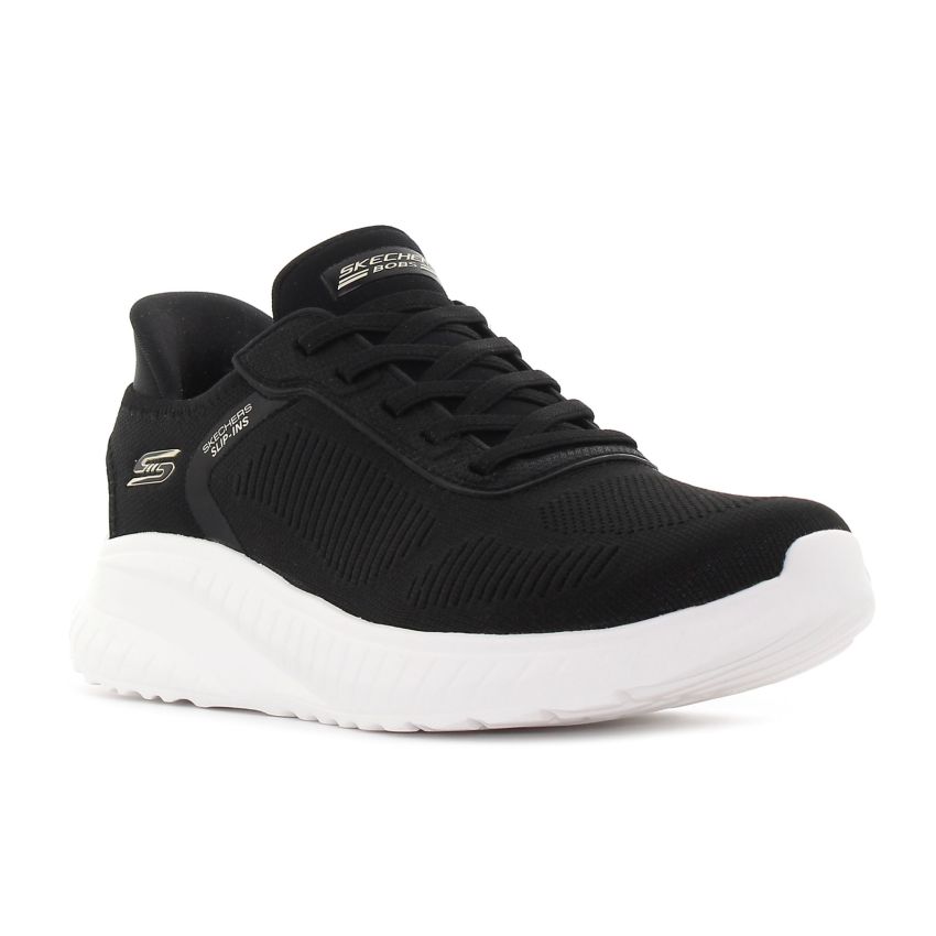 Skechers Slip-Ins - Bobs Sport Squad Chaos - Current Muse fekete női bebújós cipő