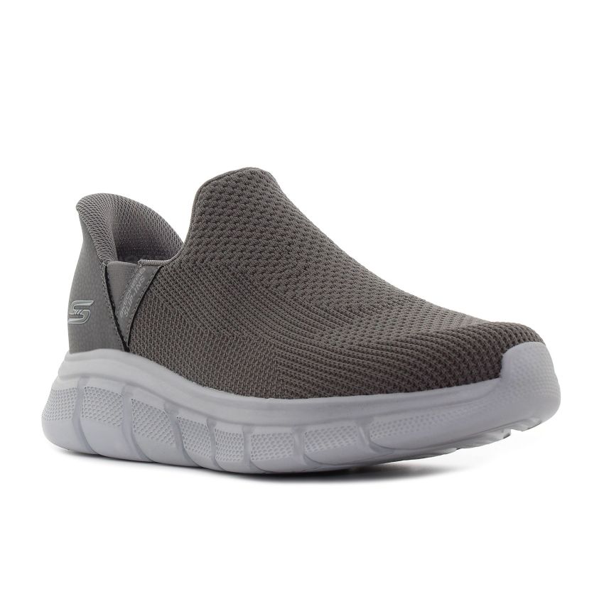 Skechers Slip-Ins - Bobs B Flex - Resilient Edge szürke férfi bebújós cipő