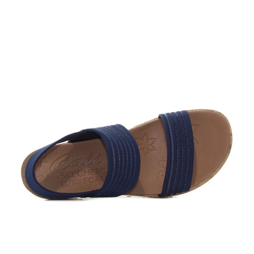 Skechers Beverlee - Sheer Luck sötétkék női éktalpú szandál