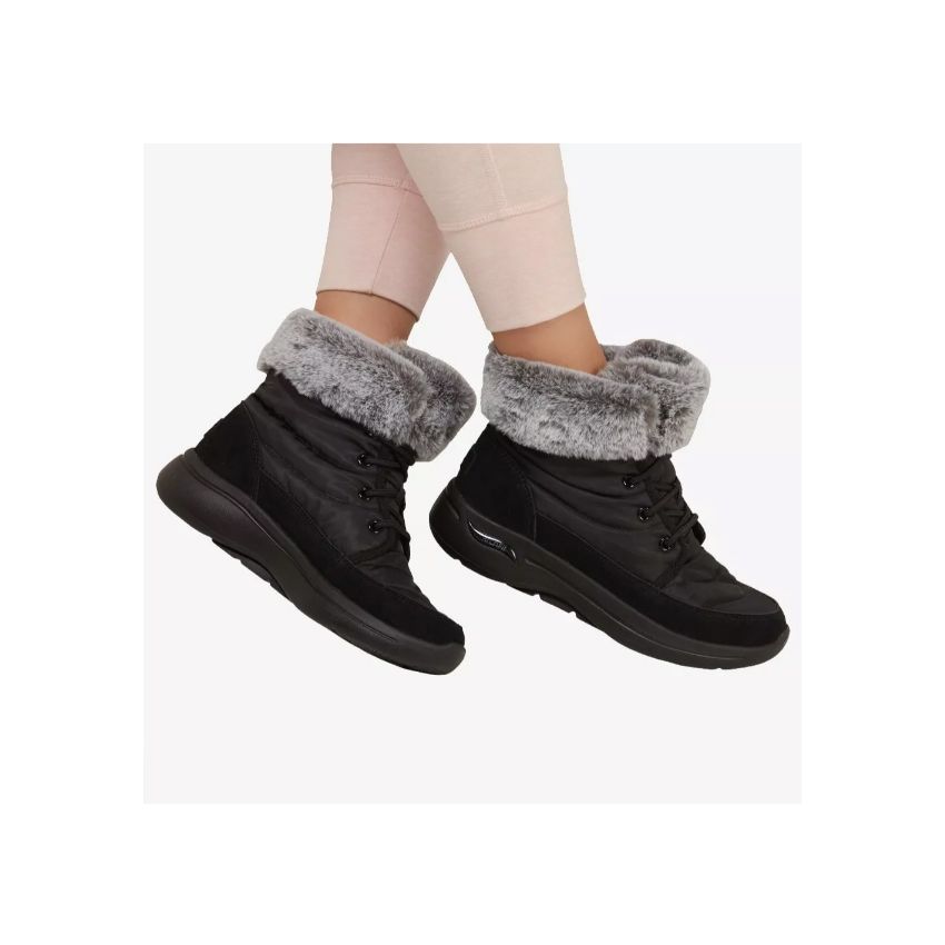 Skechers GO Walk Arch Fit - Winter Visit fekete női bokacsizma