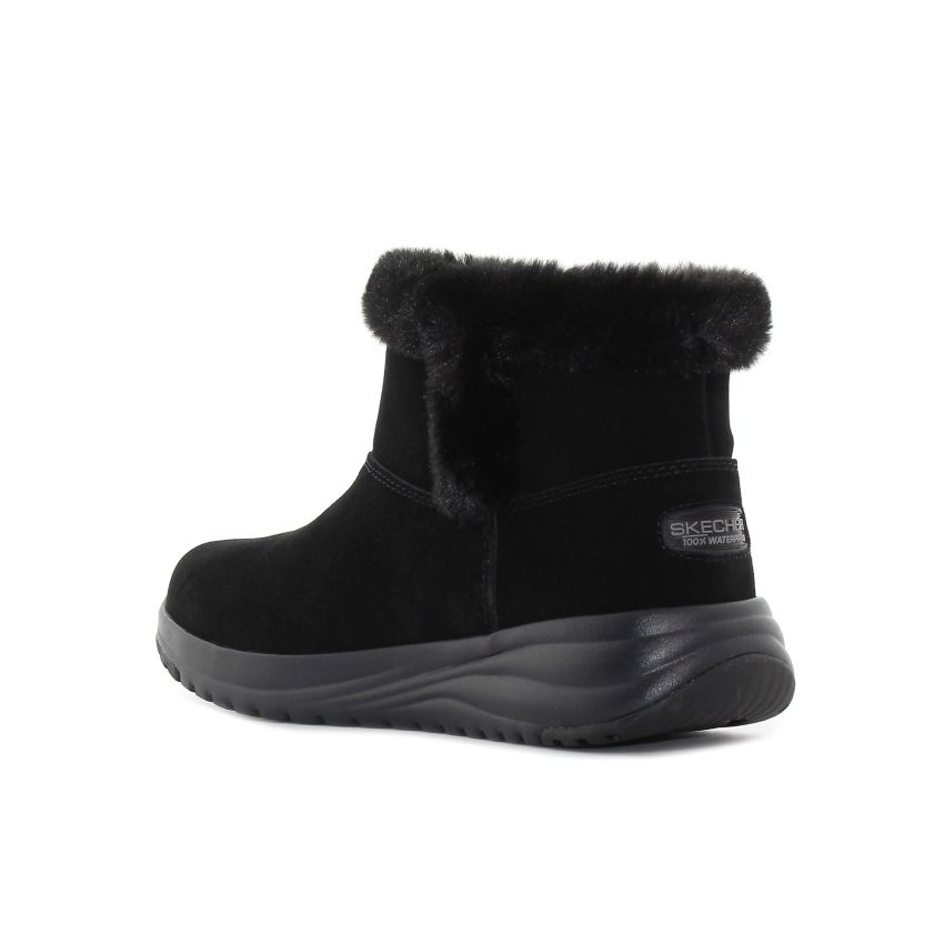 Skechers On The Go Stellar - Cozy Step vízlepergető fekete női bokacsizma