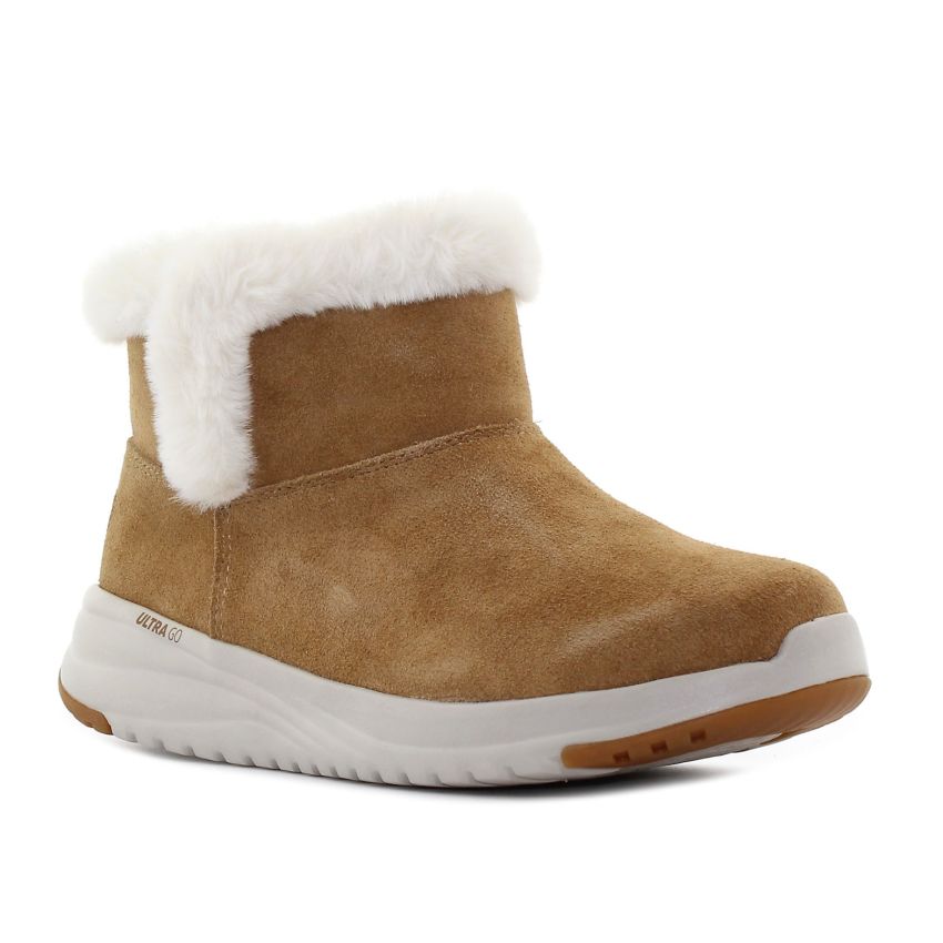 Skechers On The Go Stellar - Cozy Step vízlepergető barna női bokacsizma