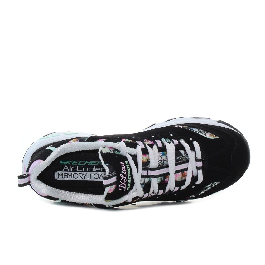 Skechers D'Lites - Blooming Fields fekete női cipő