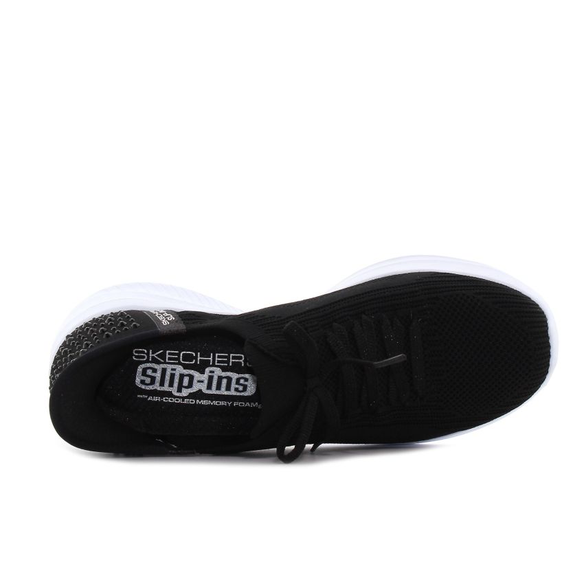 Skechers Slip-Ins - Ultra Flex 3.0 - Shining Glitz fekete női bebújós cipő