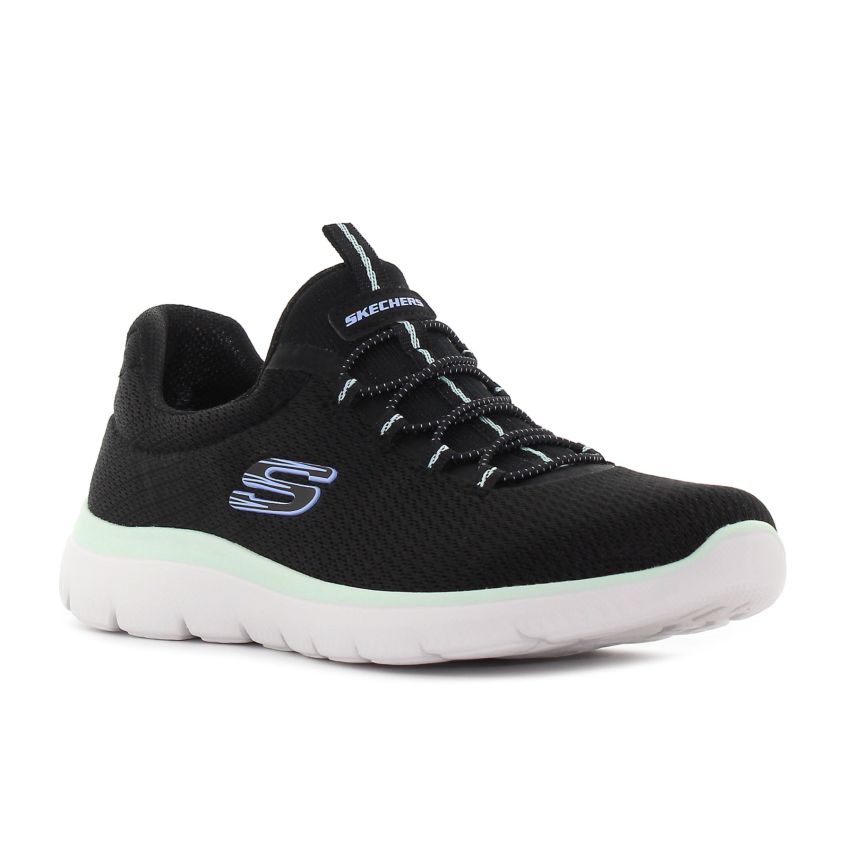 Skechers Summits - Summer Blush fekete női bebújós cipő