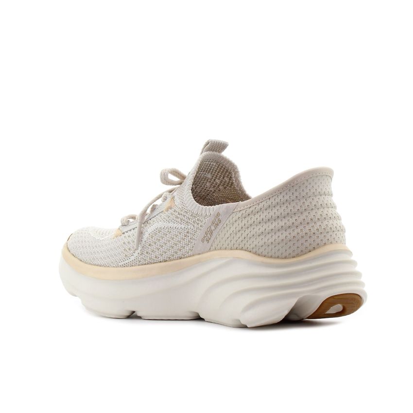 Skechers Slip-Ins - Relaxed Fit - D'Lux Vapor - Evening Glow bézs női bebújós cipő