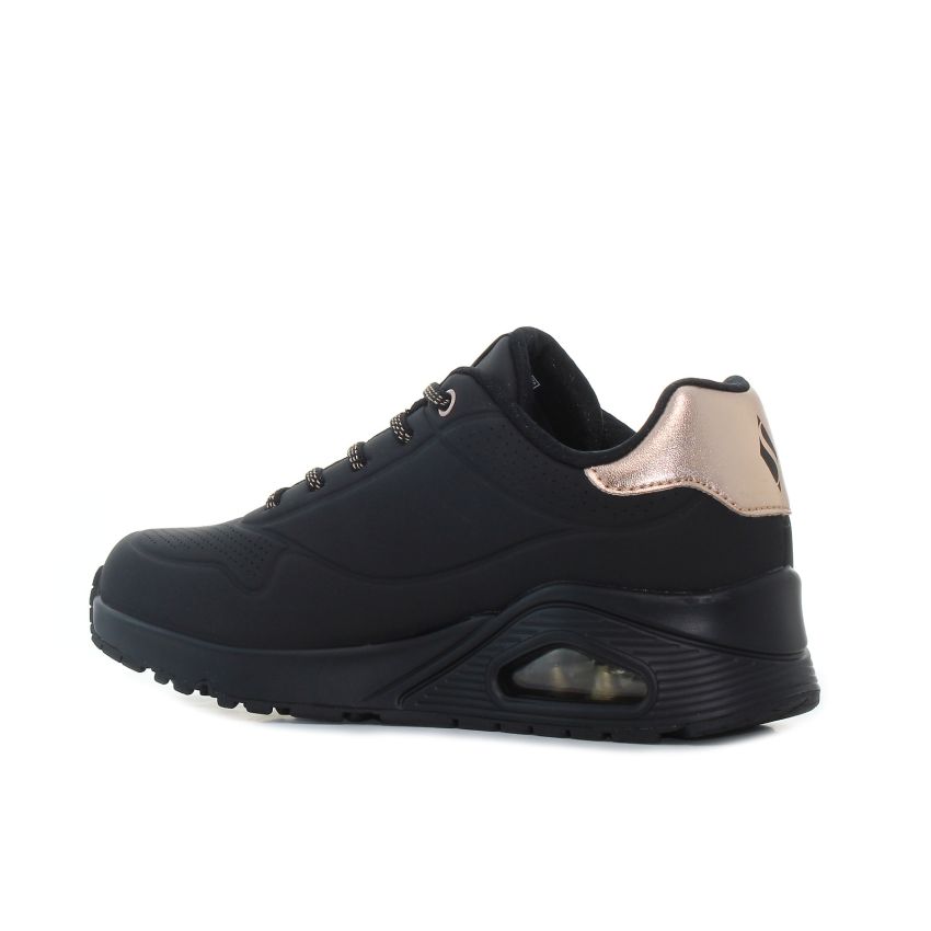 Skechers Uno - Shimmer Away fekete női cipő