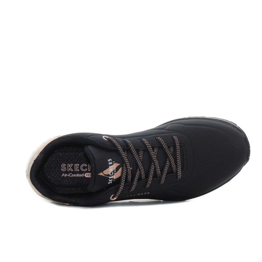 Skechers Uno - Shimmer Away fekete női cipő