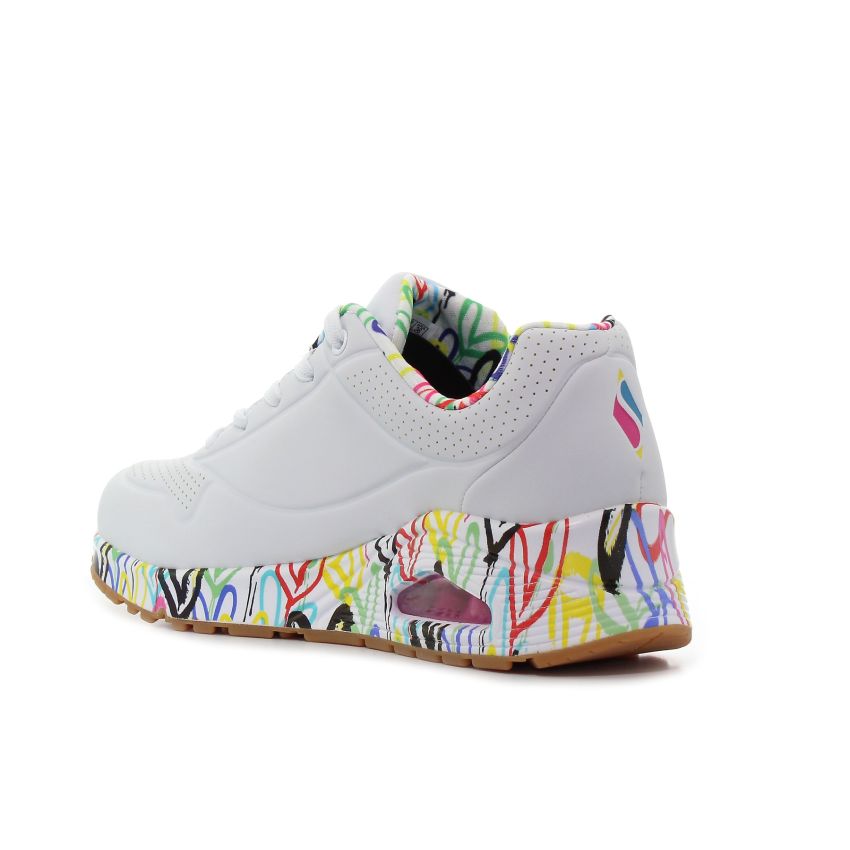 Skechers Uno - Loving Love fehér női sneaker
