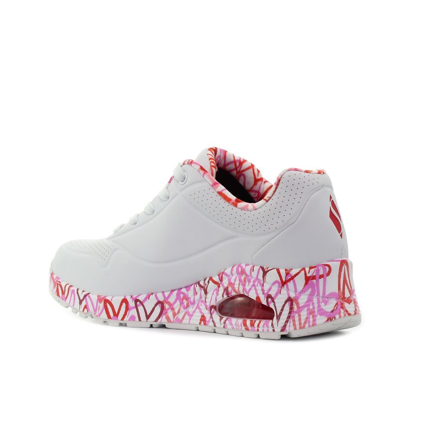 Skechers Uno - Loving Love fehér női cipő