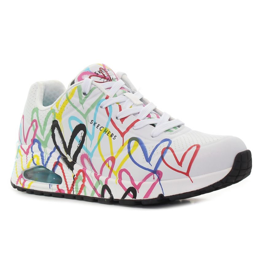 Skechers Uno - Spread The Love fehér női cipő
