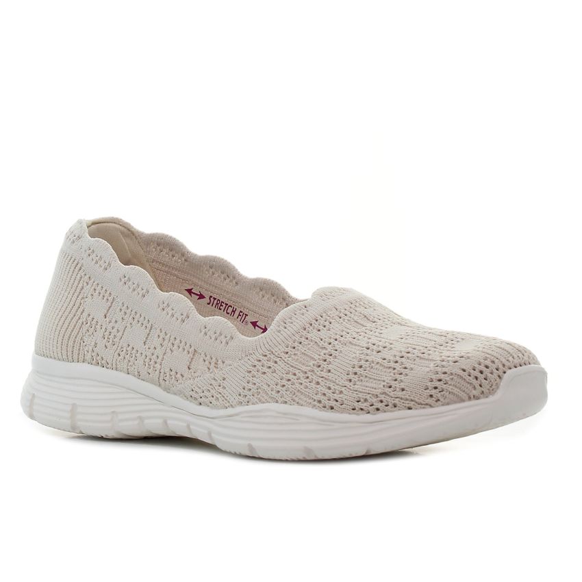 Skechers Seager - Higherself bézs női bebújós cipő