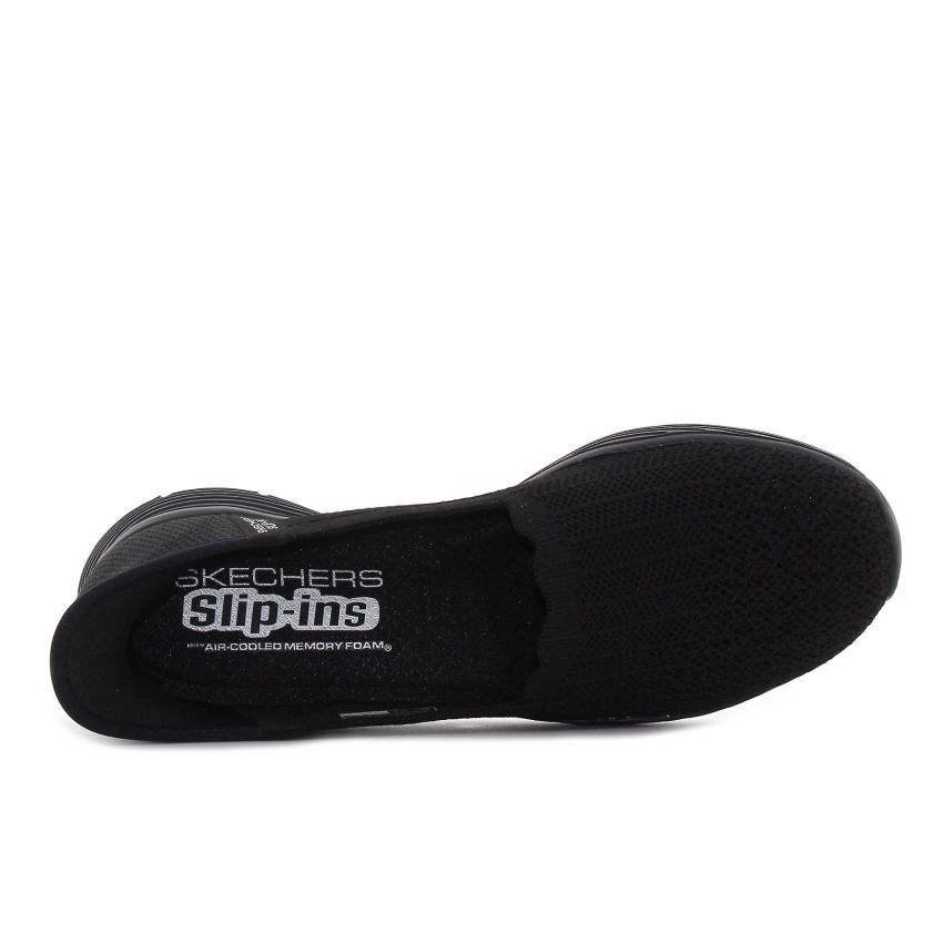 Skechers Slip-Ins - Seager - Believe It fekete női bebújós cipő