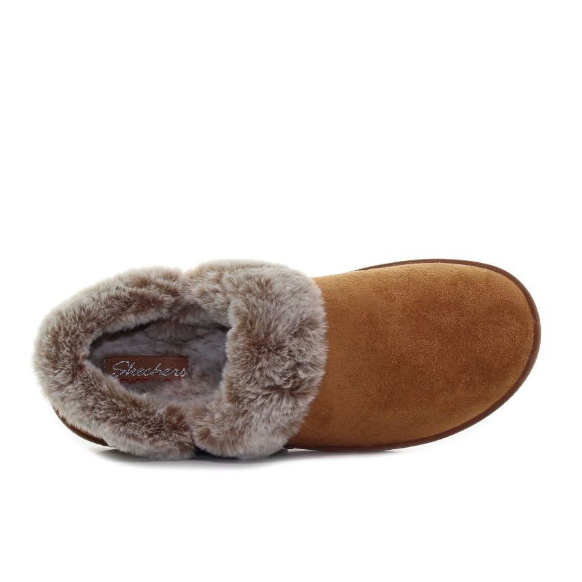 Skechers Cozy Campfire - Fresh barna női papucs