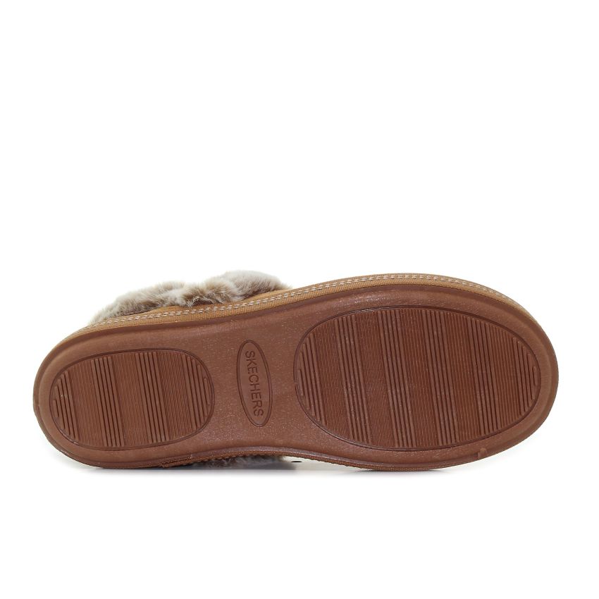 Skechers Cozy Campfire - Fresh barna női papucs