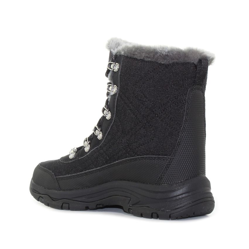 Skechers Trego - Cold Blues fekete bélelt női bakancs