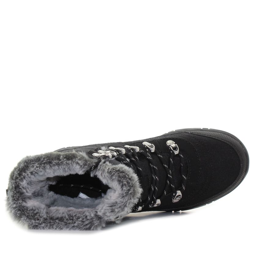 Skechers Trego - Cold Blues fekete bélelt női bakancs