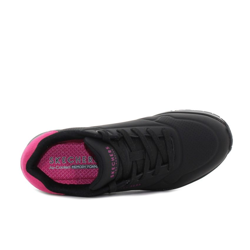 Skechers Uno - Pop Back fekete női cipő