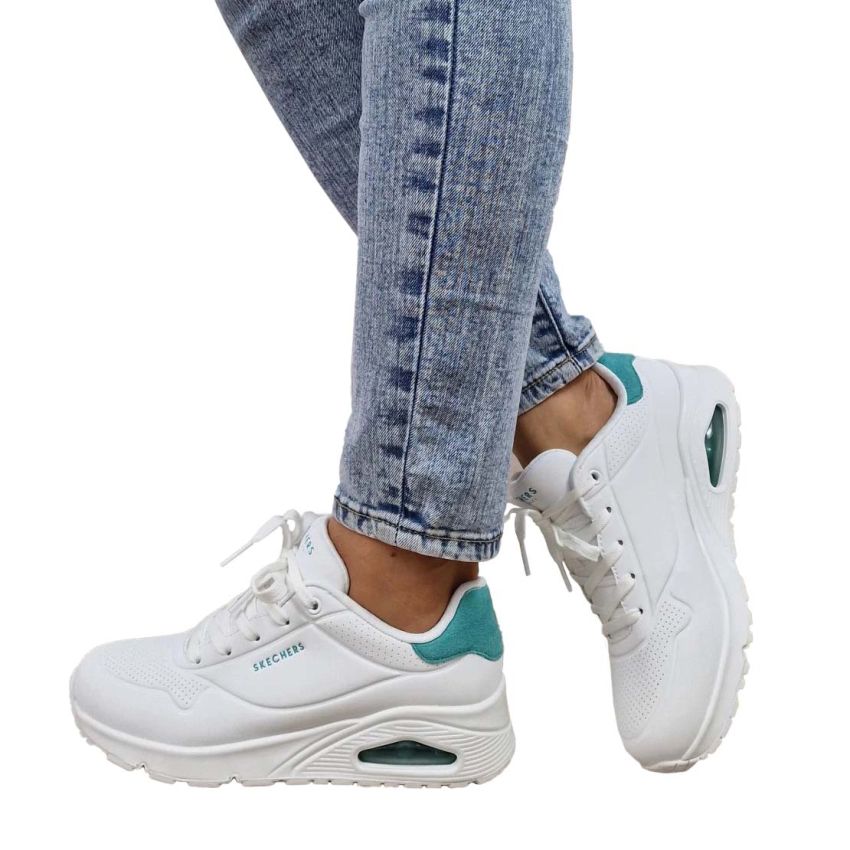 Skechers Uno - Pop Back fehér női cipő
