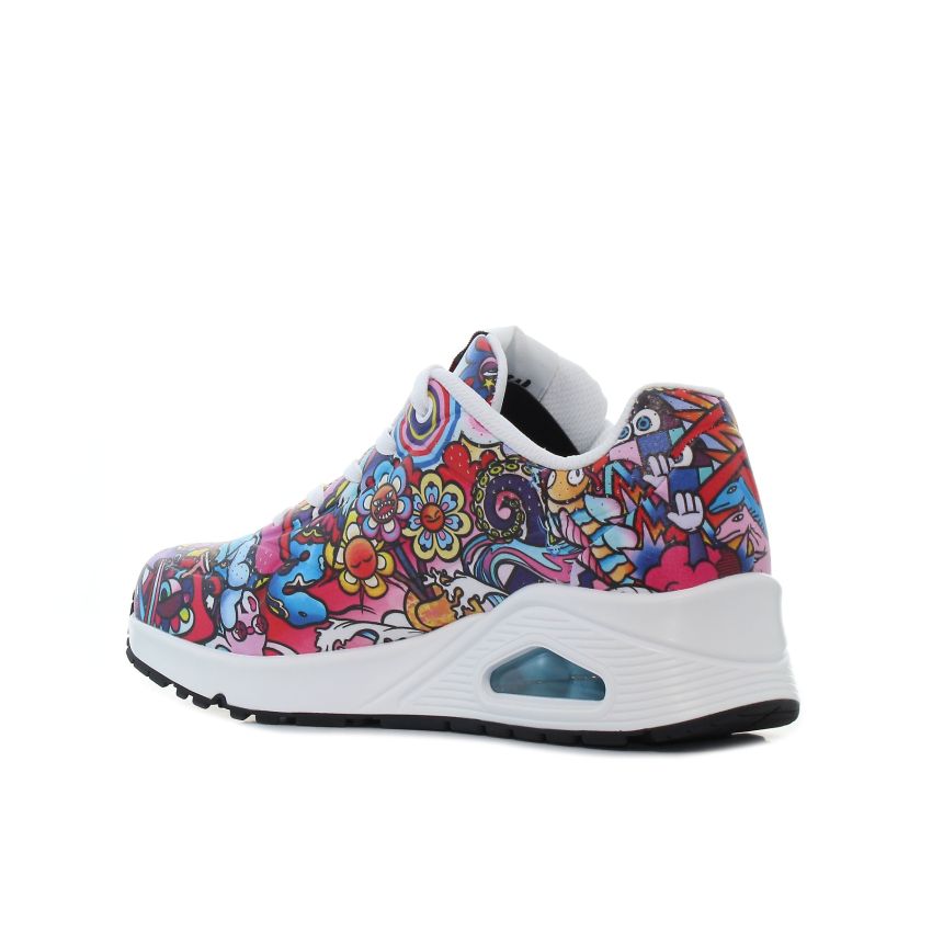 Skechers Uno - Color Doodle mintás női cipő