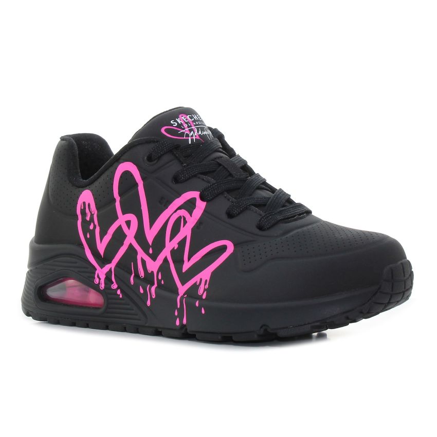 Skechers Uno - Dripping In Love fekete női cipő