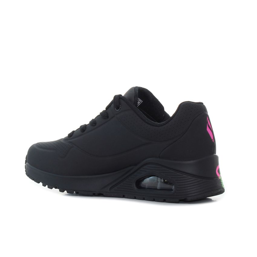 Skechers Uno - Highlight Love fekete női cipő