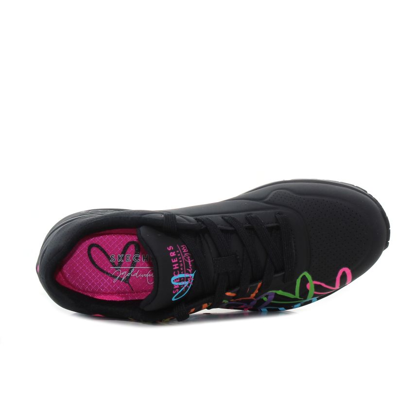 Skechers Uno - Highlight Love fekete női cipő