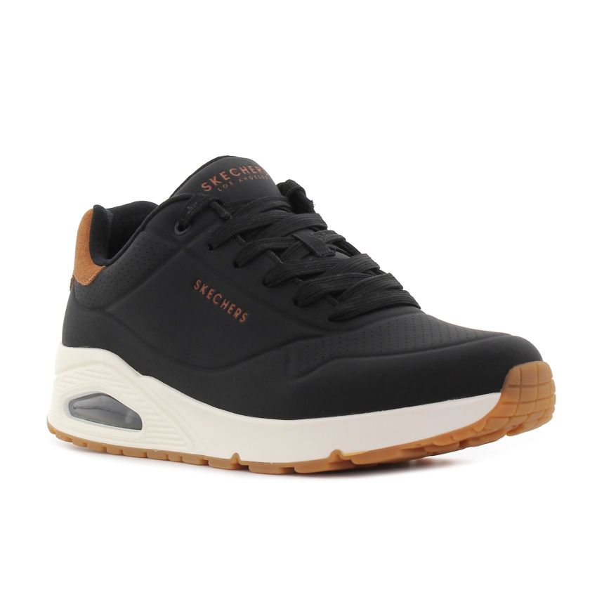 Skechers Uno - Suited On Air fekete férfi cipő
