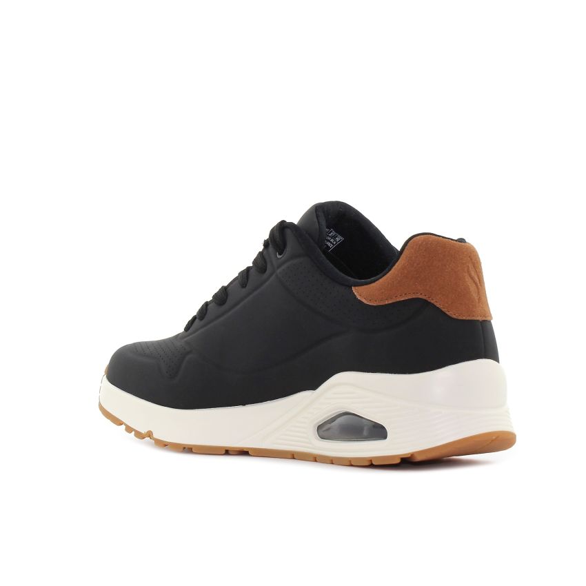 Skechers Uno - Suited On Air fekete férfi cipő