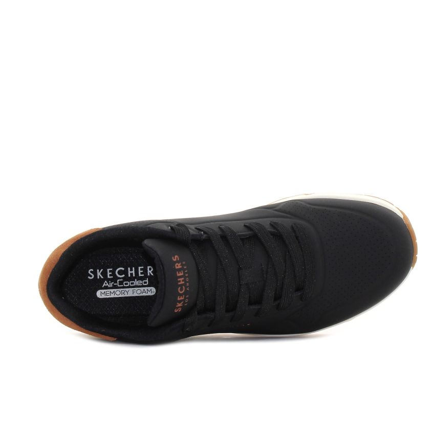 Skechers Uno - Suited On Air fekete férfi cipő