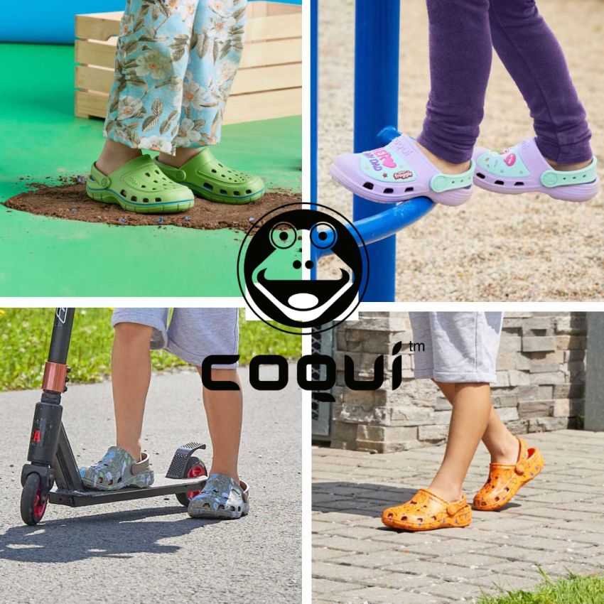 Coqui Big Frog kék gyerek papucs