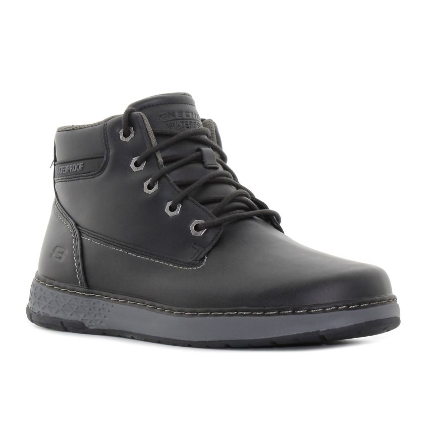 Skechers Garlan - Deno vízlepergető fekete férfi bakancs