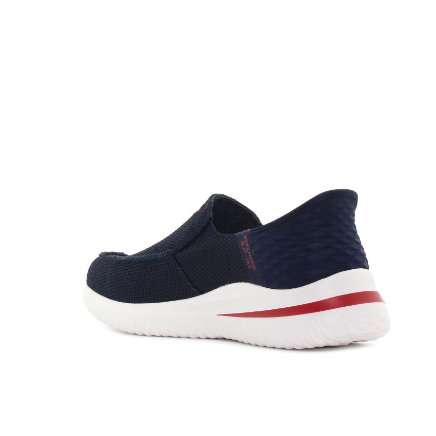 Skechers Slip-Ins - Delson 3.0 - Cabrino sötétkék férfi bebújós cipő