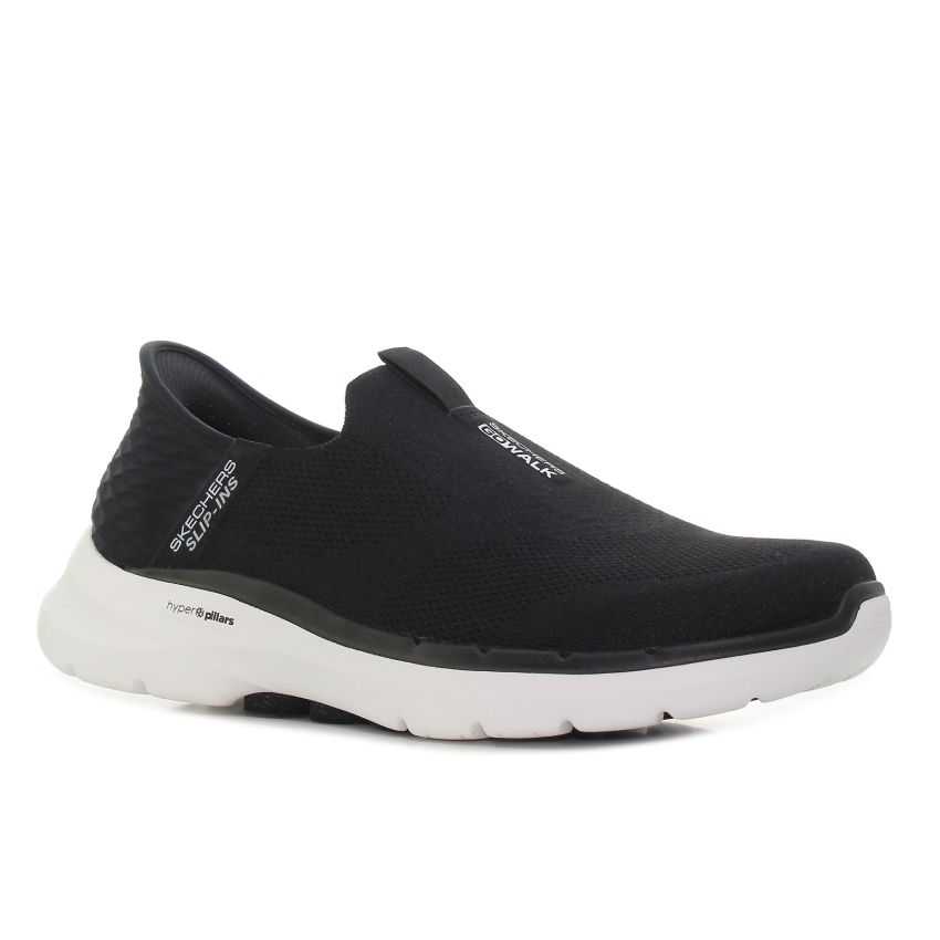 Skechers GO Walk 6 - Easy On fekete férfi bebújós cipő
