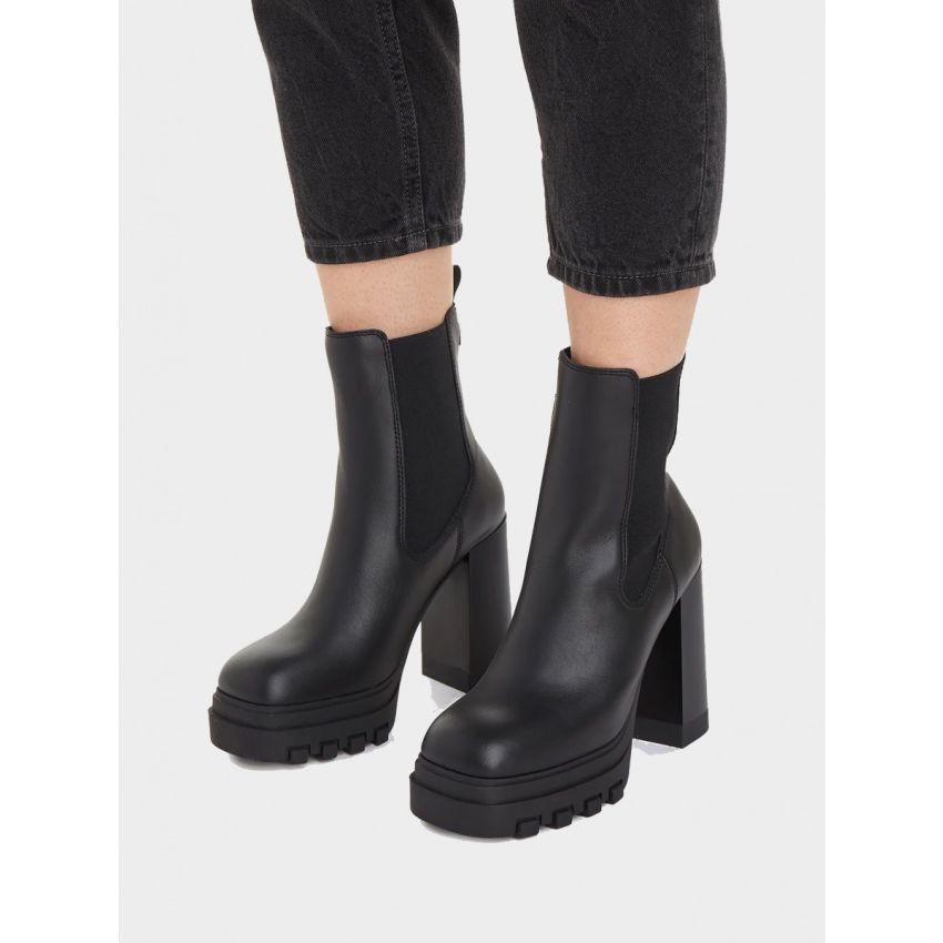 Tommy Hilfiger TJW High Heel Chelsea fekete női bokacsizma