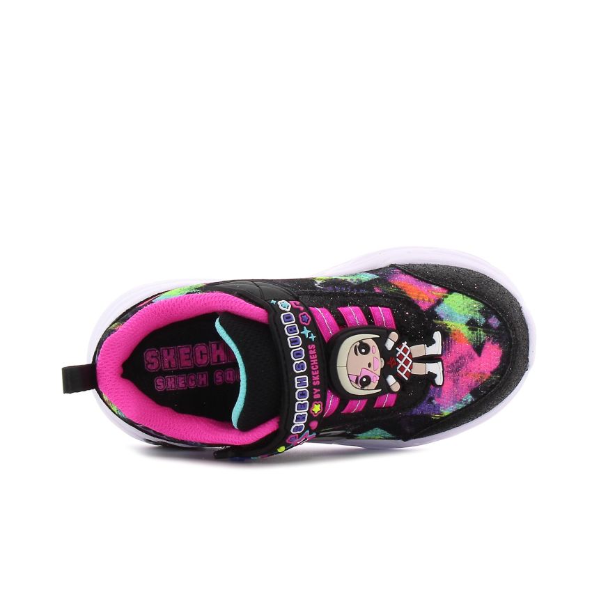 Skechers Snuggle Sneaks - Skech Squad fekete baba cipő