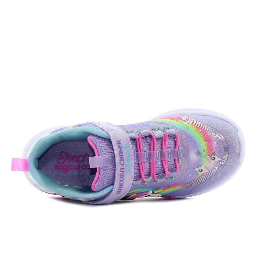 Skechers S-Lights - Unicorn Chaser villogó lila gyerek cipő